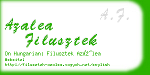 azalea filusztek business card